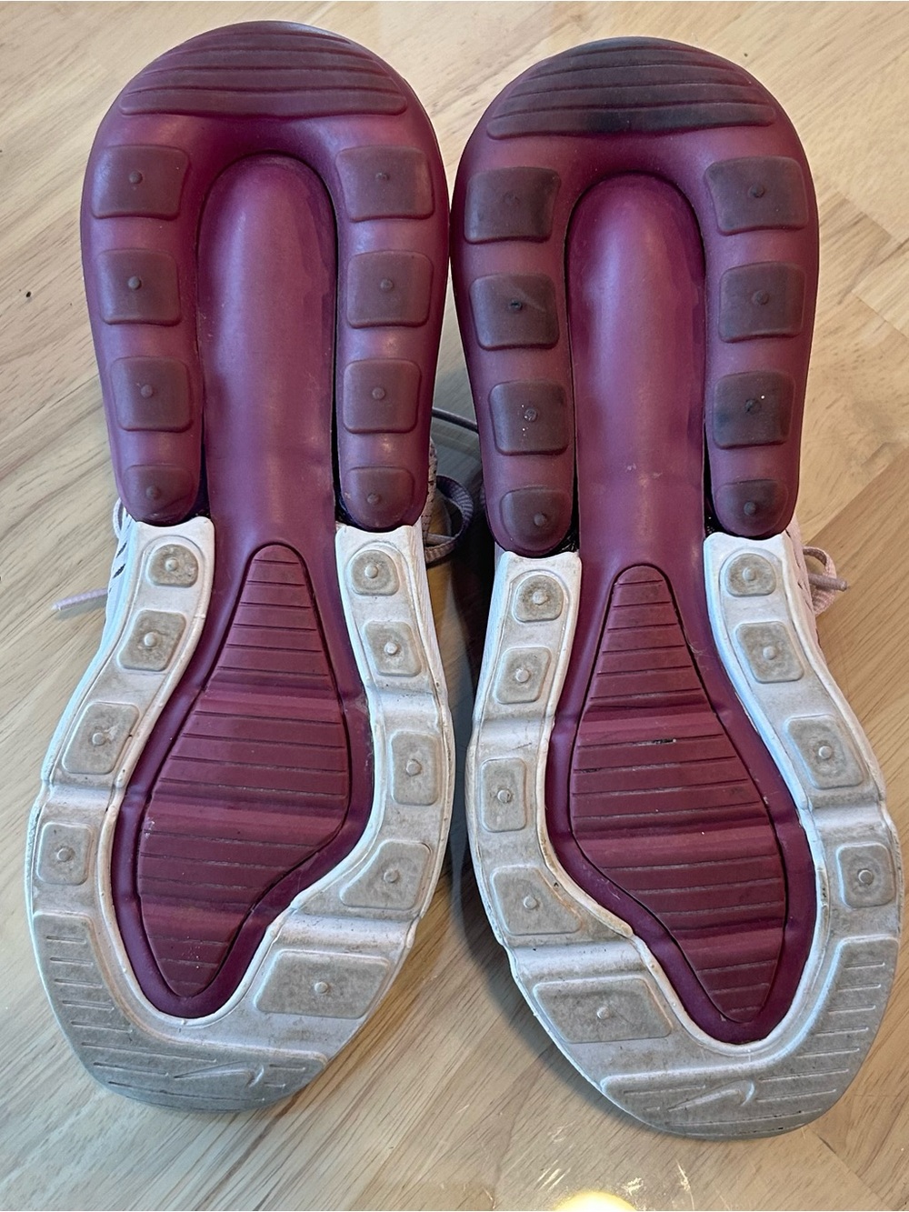 Nike Women's Light Pink and Plum Air Max 270 Sneakers - Picture 5 of 7